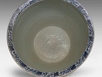 A chinese blue and white 'one hundred birds' fish bowl, inscribed zhu shi zhu ren, early qing dynasty, h 40 - ø 45 cm - afbeelding 5 van  6