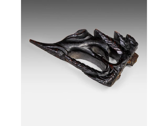 A chinese carved rectangular hardwood base, inset with a marble top, late 19thc, h 65 cm - afbeelding 6 van  7