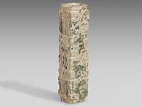 A chinese cong-form jade bead, han dynasty, l 5,2 cm