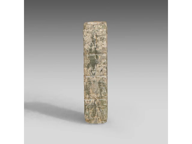 A chinese cong-form jade bead, han dynasty, l 5,2 cm - afbeelding 3 van  7