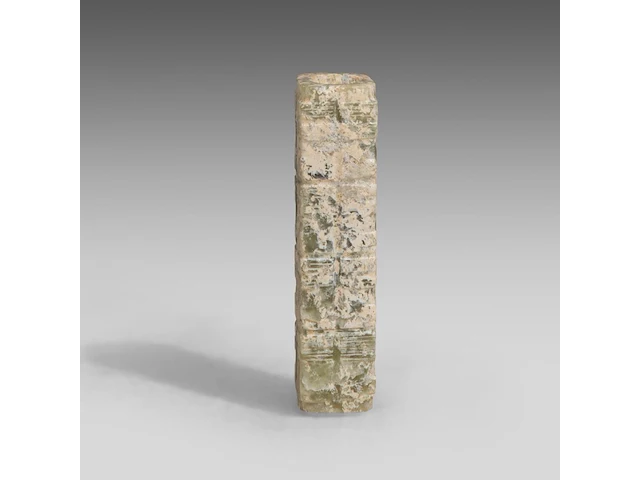 A chinese cong-form jade bead, han dynasty, l 5,2 cm - afbeelding 4 van  7
