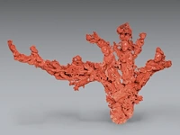 A chinese coral carving group of female immortals, late qing, l 45 cm - weight about 1863g