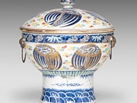 A chinese famille rose 'phoenix medallions' food warmer, marked guangxu and of the period, total h 21 cm - afbeelding 3 van  7