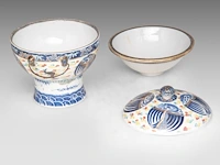 A chinese famille rose 'phoenix medallions' food warmer, marked guangxu and of the period, total h 21 cm - afbeelding 5 van  7