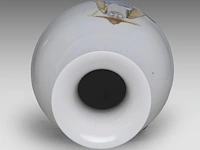 A chinese famille rose 'sage and servant' vase, with a red seal mark liu xiren, h 40 cm - afbeelding 5 van  6