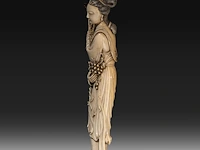 A chinese ivory guanyin, late qing dynasty (1644-1912), h 42 cm (+) - afbeelding 3 van  16