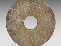 A chinese jade bi disc, late warring states period to early western han dynasty, ø 16 cm - afbeelding 4 van  8