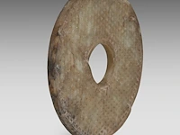 A chinese jade bi disc, late warring states period to early western han dynasty, ø 16 cm - afbeelding 5 van  8