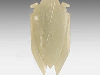 A chinese jade cicada, western han dynasty, h 6,8 cm - afbeelding 2 van  4