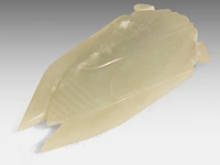 A chinese jade cicada, western han dynasty, h 6,8 cm - afbeelding 4 van  4