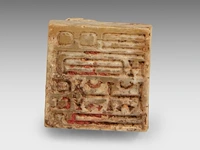 A chinese jade 'lion' seal, han dynasty or later, h 2,3 - 2 x 2 cm - afbeelding 8 van  9