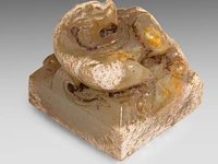 A chinese jade 'tiger' seal, western han dynasty or later, h 2,7 - 2,5 x 2,5 cm - afbeelding 2 van  8