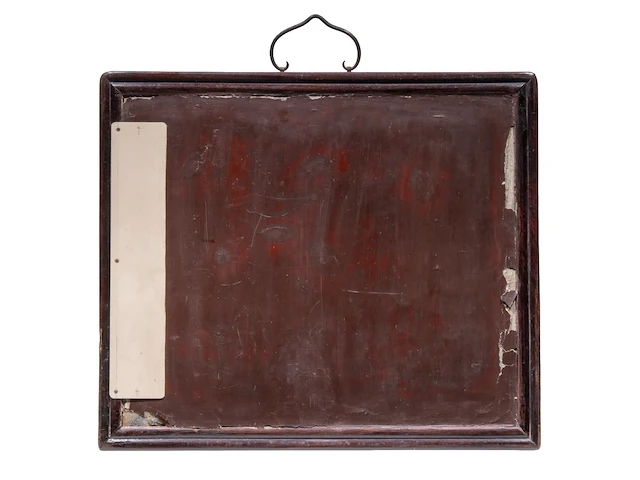 A chinese 'one hundred treasures' wooden panel inset with carved minerals, qing - and a table, republic period - added a painting, qing dynasty - afbeelding 9 van  12
