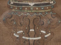 A chinese painting, 'an auspicious potted plant', colour on paper, signed, qing dynasty, framed 58,5 x 109,5 cm - afbeelding 5 van  6