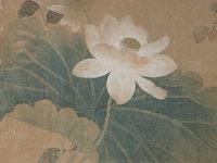 A chinese painting, 'flower garden', colour on silk, late 19thc, 92 x 88,5 cm - afbeelding 5 van  6