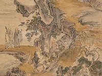 A chinese painting, 'the eighteen luohan', colour on silk, signed and seal stamped, republic period, framed 61 x 118 cm - afbeelding 5 van  6