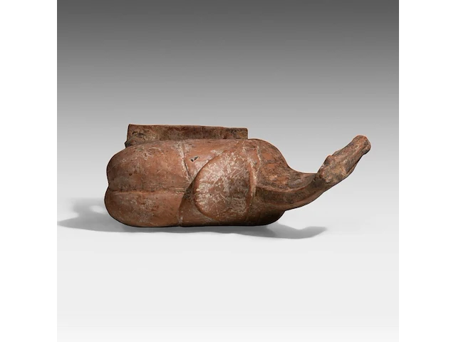 A chinese pottery figure of a horse, tang dynasty, h 31,5 - l 28,5 cm (+) - afbeelding 9 van  10
