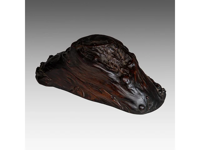 A chinese rootwood naturalistically carved base, presumably huanghuali, qing dynasty, h 15 - l 36,5 cm - afbeelding 3 van  5