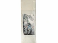 A chinese scroll painting, 'mountainous landscape', colour on paper, signed ying yeping, 48 x 89 cm - afbeelding 2 van  5