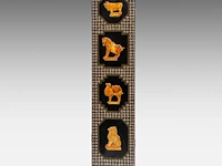 A chinese six-panel 'antiquities' chamber screen, 20thc/vintage, 40 x 183,3 cm (each panel) - afbeelding 2 van  13