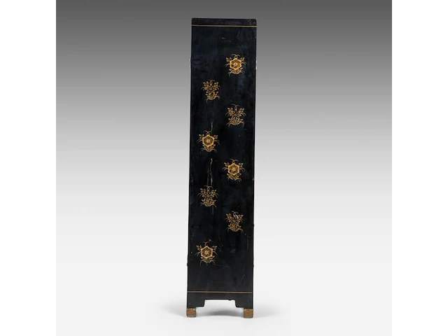 A chinese six-panel 'antiquities' chamber screen, 20thc/vintage, 40 x 183,3 cm (each panel) - afbeelding 7 van  13