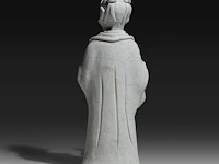 A chinese unglazed figure of a scholar, qingbai type, presumably song dynasty, h 17,2 cm - afbeelding 6 van  10
