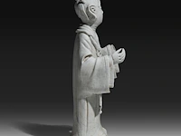 A chinese unglazed figure of a scholar, qingbai type, presumably song dynasty, h 17,2 cm - afbeelding 7 van  10