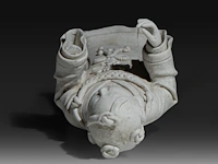A chinese unglazed figure of a scholar, qingbai type, presumably song dynasty, h 17,2 cm - afbeelding 9 van  10
