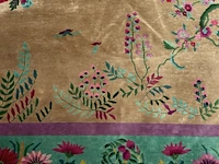 A chinese woollen rug, decorated with flower branches and various birds 358 x 268 cm. (140.93 x 105.51 in.) - afbeelding 6 van  11