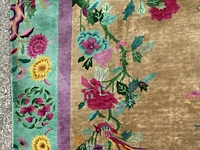A chinese woollen rug, decorated with flower branches and various birds 358 x 268 cm. (140.93 x 105.51 in.) - afbeelding 10 van  11