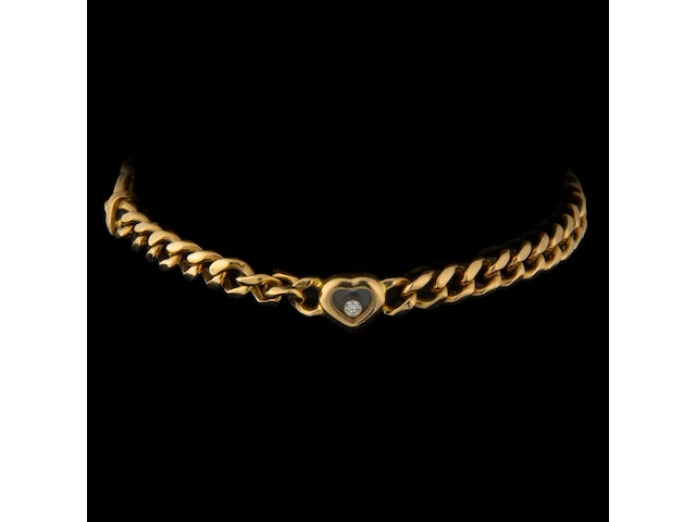 A chopard 'happy diamonds' bracelet in 18ct gold, l: 20 cm, weight: 20,6 g (+) - afbeelding 1 van  8