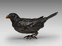 A cold-painted vienna bronze blackbird by franz xavier bergmann (1861-1936) 9 cm. (3.54 in.) - afbeelding 3 van  7