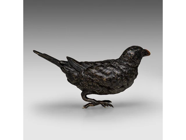 A cold-painted vienna bronze blackbird by franz xavier bergmann (1861-1936) 9 cm. (3.54 in.) - afbeelding 5 van  7