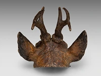 A cold-painted vienna bronze deer head 11.5 cm. (4.53 in.) - afbeelding 5 van  8