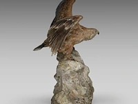 A cold-painted vienna bronze eagle on a rock 30.5 x 42 cm. (12.00 x 16.53 in.) - afbeelding 5 van  7