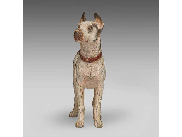 A cold-painted vienna bronze great dane 21.5 cm. (8.46 in.) - afbeelding 3 van  7