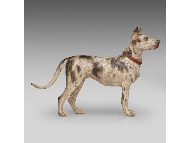 A cold-painted vienna bronze great dane 21.5 cm. (8.46 in.) - afbeelding 6 van  7