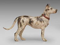 A cold-painted vienna bronze great dane 21.5 cm. (8.46 in.) - afbeelding 6 van  7