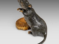 A cold-painted vienna bronze mouse with biscuit by franz xavier bergmann (1861-1936) 12 x 16 x 10 cm. (4.71 x 6.29 x 3.94 in.) - afbeelding 5 van  8