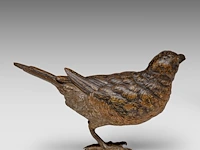 A cold-painted vienna bronze song thrush by franz xavier bergmann (1861-1936) 9.5 cm. (3.74 in.) - afbeelding 5 van  7