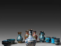 A collection of 10 japanese cloisonné enameled vases and bowls, 19th/20thc, tallest h 22 cm