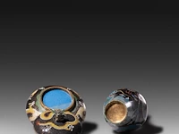 A collection of 10 japanese cloisonné enameled vases, boxes and bowls, 19th/20thc, tallest h 25 cm - afbeelding 8 van  13
