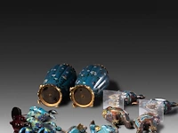 A collection of 13 japanese cloisonné enameled vases and censers in the shape of animals, 19th/20thc, tallest h 37 cm - afbeelding 2 van  7