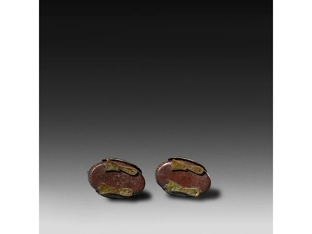A collection of 21 japanese cloisonné enameled vases, censers and boxes, 19th/20thc, tallest h 20 cm - afbeelding 5 van  5