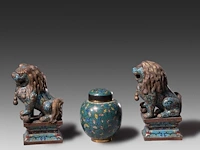 A collection of 24 japanese cloisonné enameled objects, 19th/20thc, tallest h 23 cm - afbeelding 3 van  4