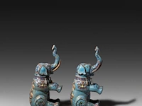 A collection of 35 japanese cloisonné enameled vases, 19th/20thc, tallest h 30,5 cm - afbeelding 3 van  5