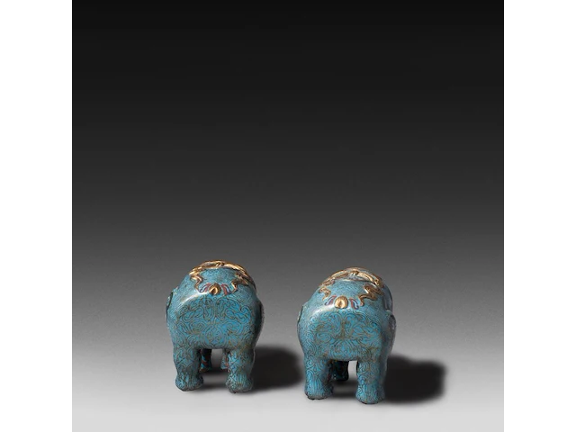 A collection of 35 japanese cloisonné enameled vases, 19th/20thc, tallest h 30,5 cm - afbeelding 5 van  5