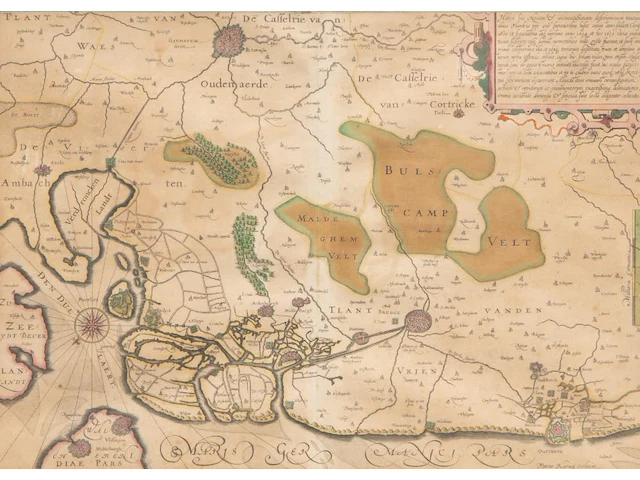 A collection of 5 framed antique maps - afbeelding 9 van  16