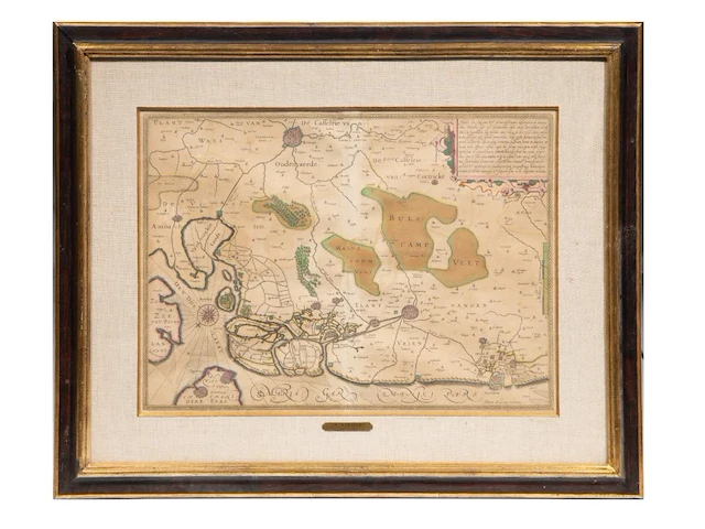 A collection of 5 framed antique maps - afbeelding 10 van  16