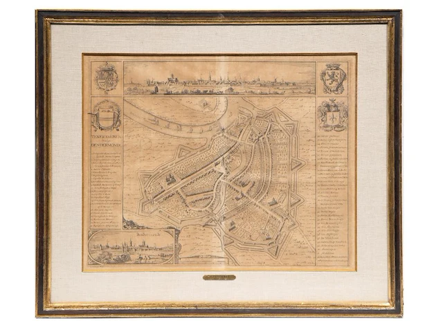 A collection of 5 framed antique maps - afbeelding 13 van  16